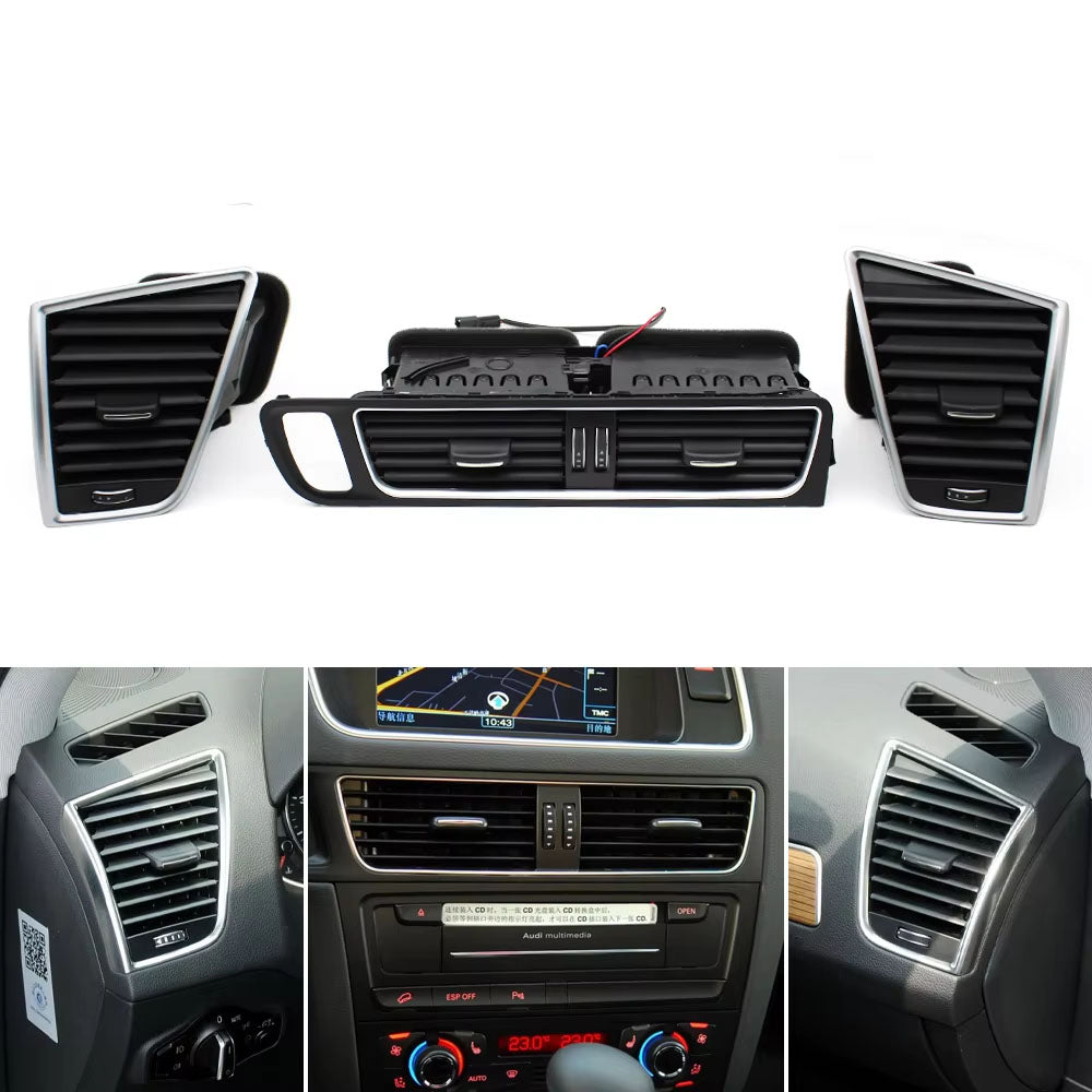 LHD Car Front Dashboard Middle Left Right AC Vent Outlet Grille Assembly For Audi Q5 2009-2018 8R1820951 8R1820901 8R1820902
