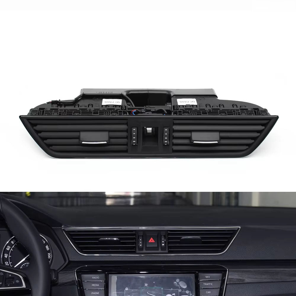 Car Front Dashboard Chrome Air Vent AC Vent Grille Assembly For Skoda Superb III 2016 2017 2018 2019 2020 2021 2022 2023 2024