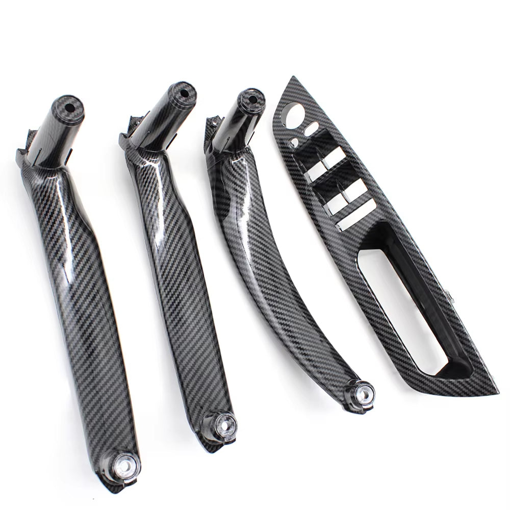 4pcs Set Car Interior Door Armrest Pull Handle Cover Trim Set For BMW X5 X6 E70 E71 E72 2007-2014