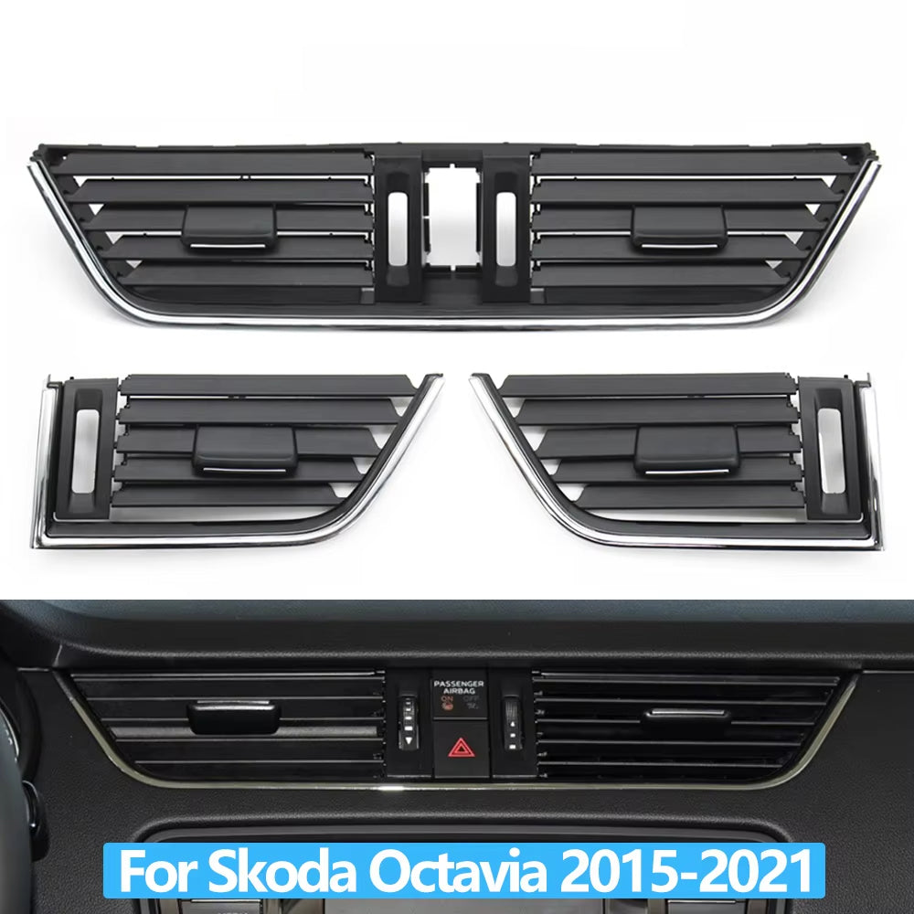 Car Middle Left Right Air Vent Central AC Vent Grille Panel Cover For Skoda Octavia 3 A7 5E MK3 2015-2021 5E0820951C,5E0820951D