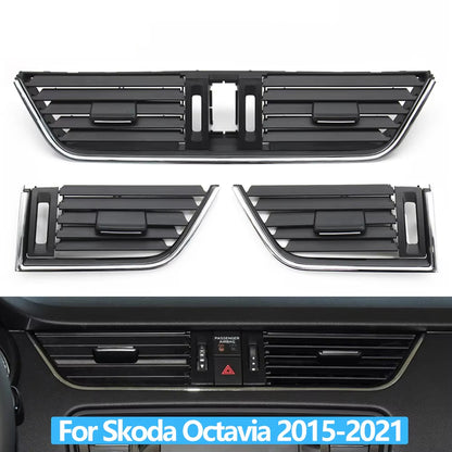 Car Middle Left Right Air Vent Central AC Vent Grille Panel Cover For Skoda Octavia 3 A7 5E MK3 2015-2021 5E0820951C,5E0820951D