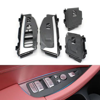 LHD RHD Car Interior Left Right Door Window Lifting Switch Outer Cover Trim Panel For BMW X3 X4 G01 G02 G08 F97 F98 2018-2021
