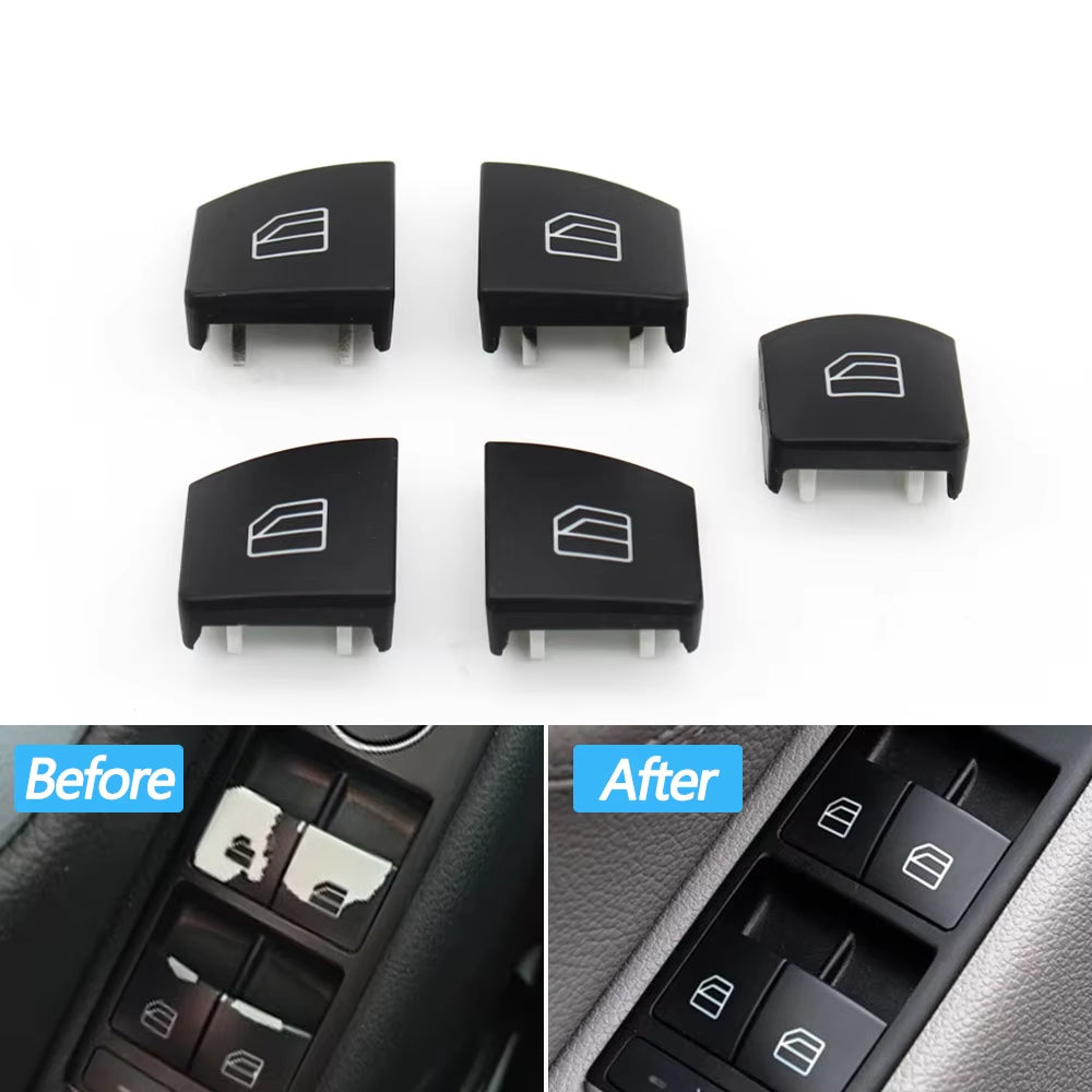 Car Window Switch Button Cover Cap Replacement For Mercedes Benz A B C E GLK GLA CLA W176 W246 W204 W212 X204 W156 W117