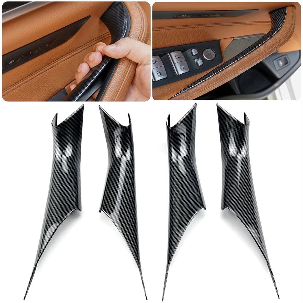 Car Inner Door Handle Gloves Panel Pull Trim Cover For BMW 5 Series G30 G38 F90 M5 530i M Sport 540i 520d Auto Interior Accessoy