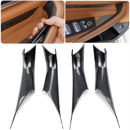 Car Inner Door Handle Gloves Panel Pull Trim Cover For BMW 5 Series G30 G38 F90 M5 530i M Sport 540i 520d Auto Interior Accessoy