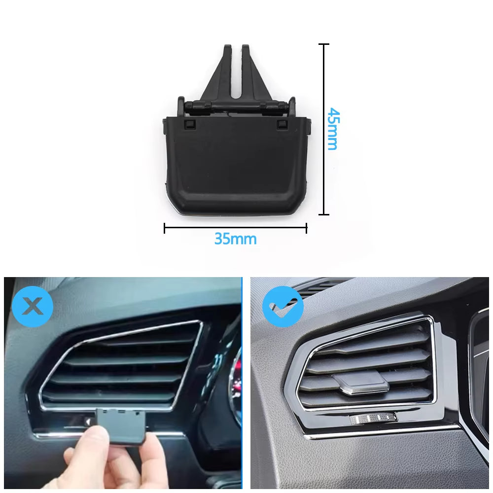 Car Front Air Conditioning AC Vent Toggle Piece Outlet Card Clip Wind Direction Plectrum Knob For VW Volkswagen Tiguan 2017-2022