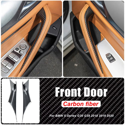Car Inner Door Handle Gloves Panel Pull Trim Cover For BMW 5 Series G30 G38 F90 M5 530i M Sport 540i 520d Auto Interior Accessoy