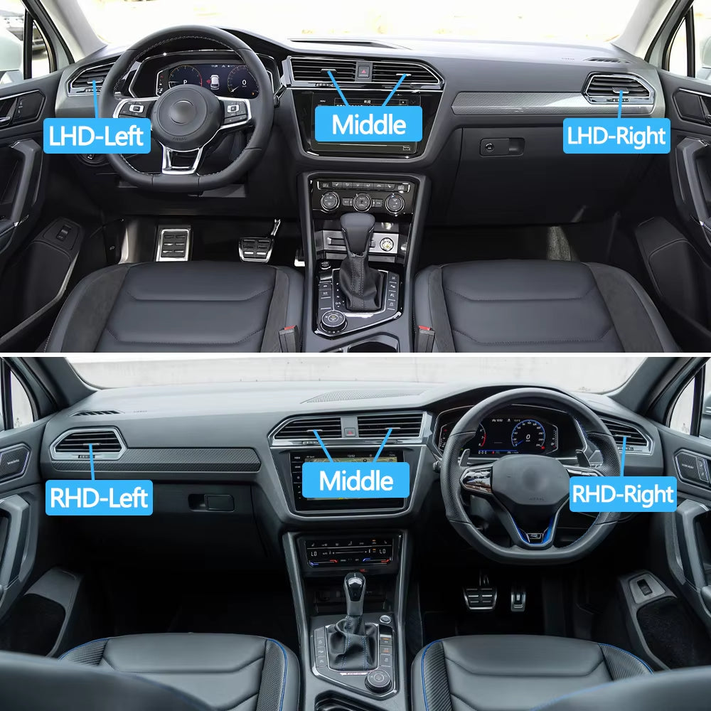 Car Front Air Conditioning AC Vent Toggle Piece Outlet Card Clip Wind Direction Plectrum Knob For VW Volkswagen Tiguan 2017-2022