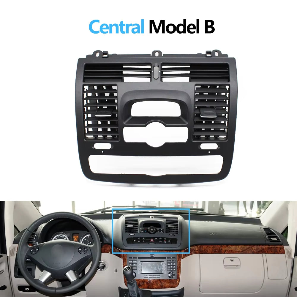 Car AC Vent Grille Left Right Central Air Vent Outlet Cover Panel For Mercedes Benz Vito Viano W636 W639 2004-2015