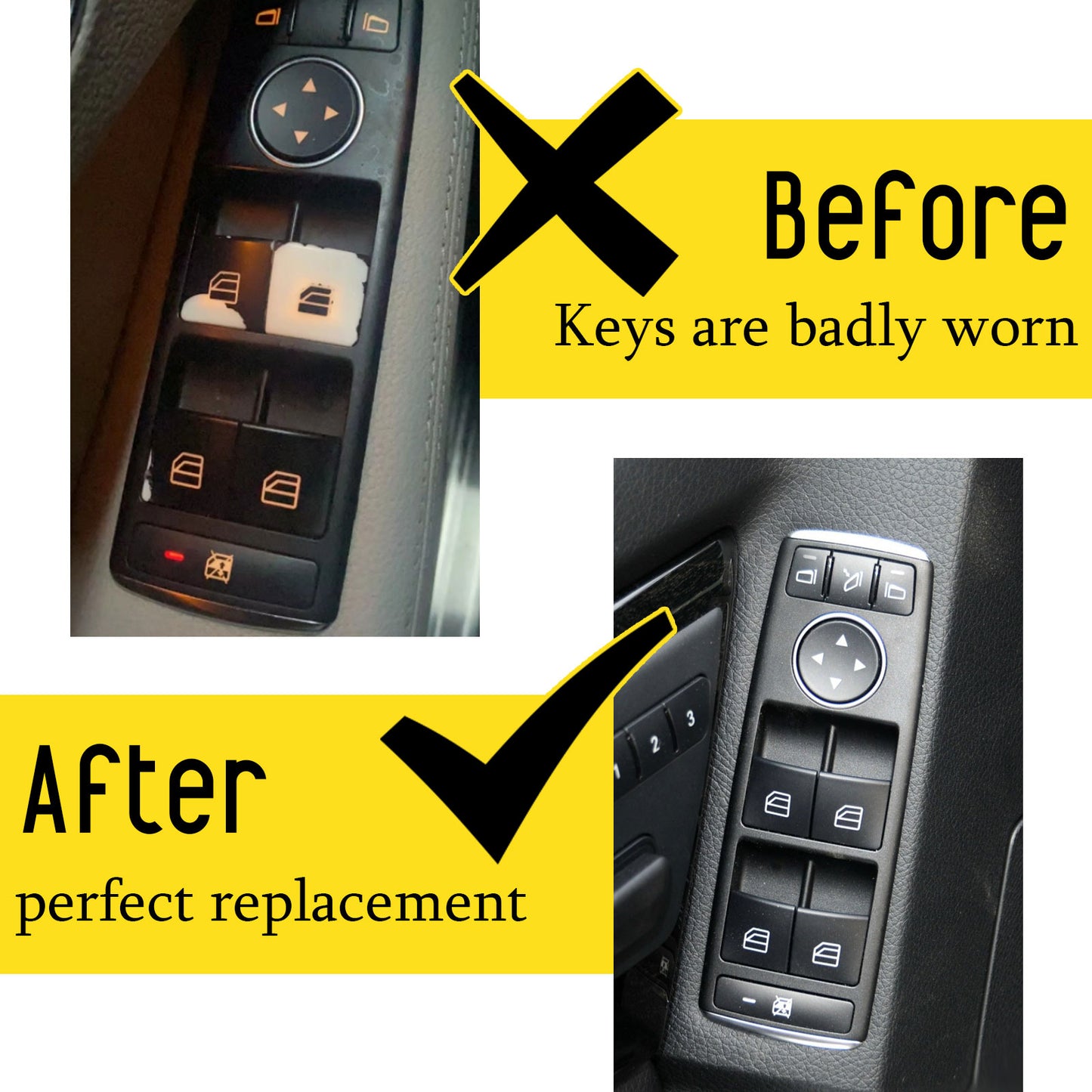 Benz C E GLK ML/GL A B CLA GL GLA GLE GLS Window Button Cover