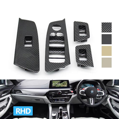 RHD Car Door Window Lifting Switch Panel Cover Trim Replacement For BMW 5 Series G30 G31 F90 525i 530i 540i 2017 2018 2019 2020