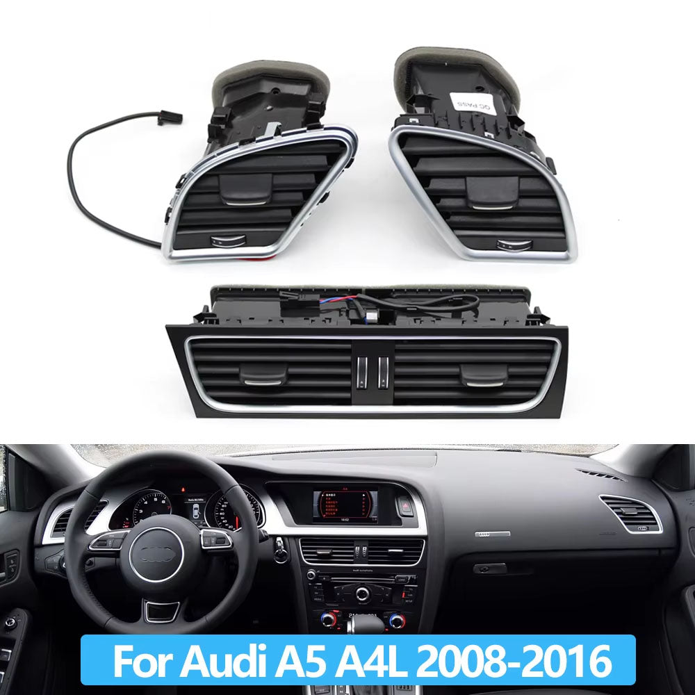 LHD Car Front Dashboard Middle Left Right AC Vent Outlet Grille Assembly For Audi A4 B8 A5 2009-2016 8KD820901,8KD820902