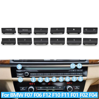 Car Dashboard Radio CD Digital Player Switch Control Button Cover For BMW 5 6 7 5GT Series F10 F11 F06 F12 F13 F07 F01 F02 F04
