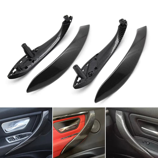 Carbon Fiber Interior Door Inside Pull Handle Trim Cover For BMW 3 4 Series M3 M4 F30 F34 F36 F32 F33 F80 F82 F83