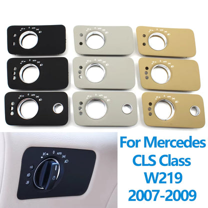 Car Interior Door Headlight Switch Panel Cover Trim Replacement For Mercedes Benz W219 CLS Class 300 350 500 2007-2009