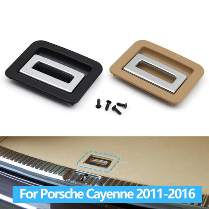 Car Rear Trunk Luggage Tail Cover Mat Floor Carpet Handle Latch Button For Porsche Cayenne 7P5 2011-2016 95855111500,95855111500