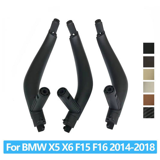 3PCS Set LHD RHD Interior Door Left Right Pull Handle Trim Cover For BMW X5 X6 F15 F16 2014-2018