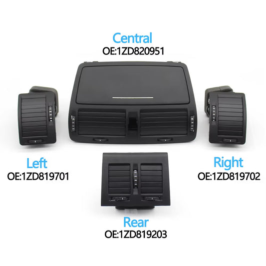 Car Front Rear Air Vent AC Vent Grille Assembly For Skoda Octavia 2 A5 MK2 RS 2004-2014 YETI 2010-2017 1ZD819701,1ZD819702
