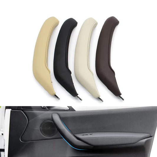 LHD RHD Car Interior Passenger Door Left Right Pull Handle Leather Outer Cover Trim Replacement For BMW X3 X4 F25 F26 2010-2016