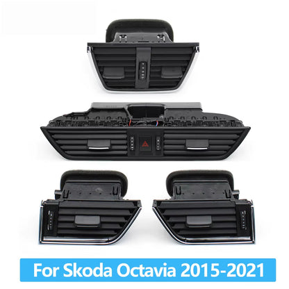Car Front Rear Dashboard Air Vent AC Vent Grille Assembly For Skoda Octavia 3 A7 5E MK3 2015-2021 5E0820951,5E0819702,5ED819203