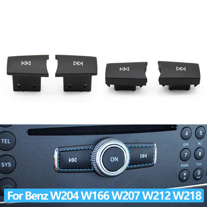 Car CD Audio Play Forward Back Off Button Cover For Benz C GLK ML GL E CLS Class W204 X204 W218 W212 W176 W156 W172 W246