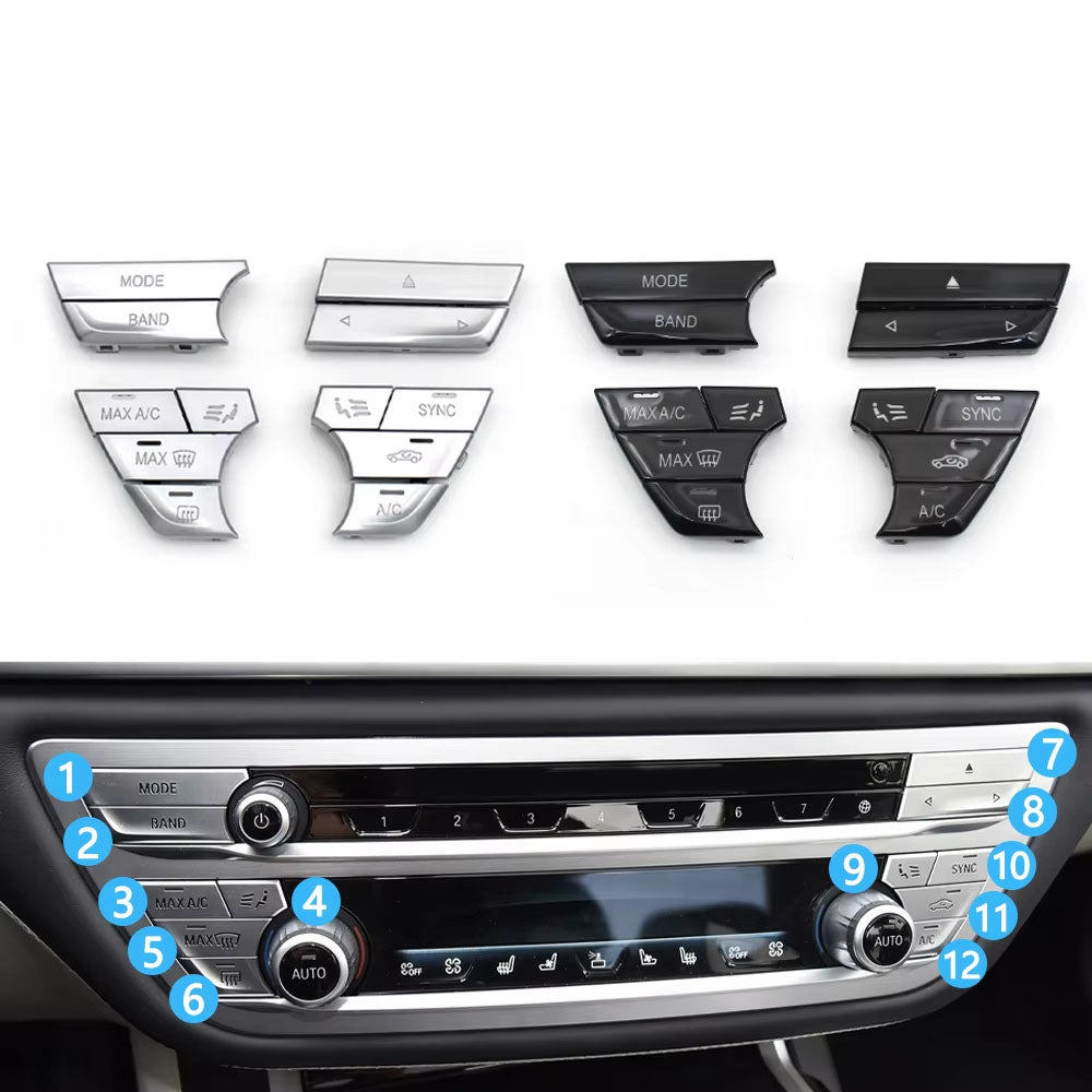 Dashboard Air Conditioner AC Ventilated Control Button Heater Switch Cover For BMW 5 6GT 7 Series G30 G31 G32 G11 G12 2017-2023