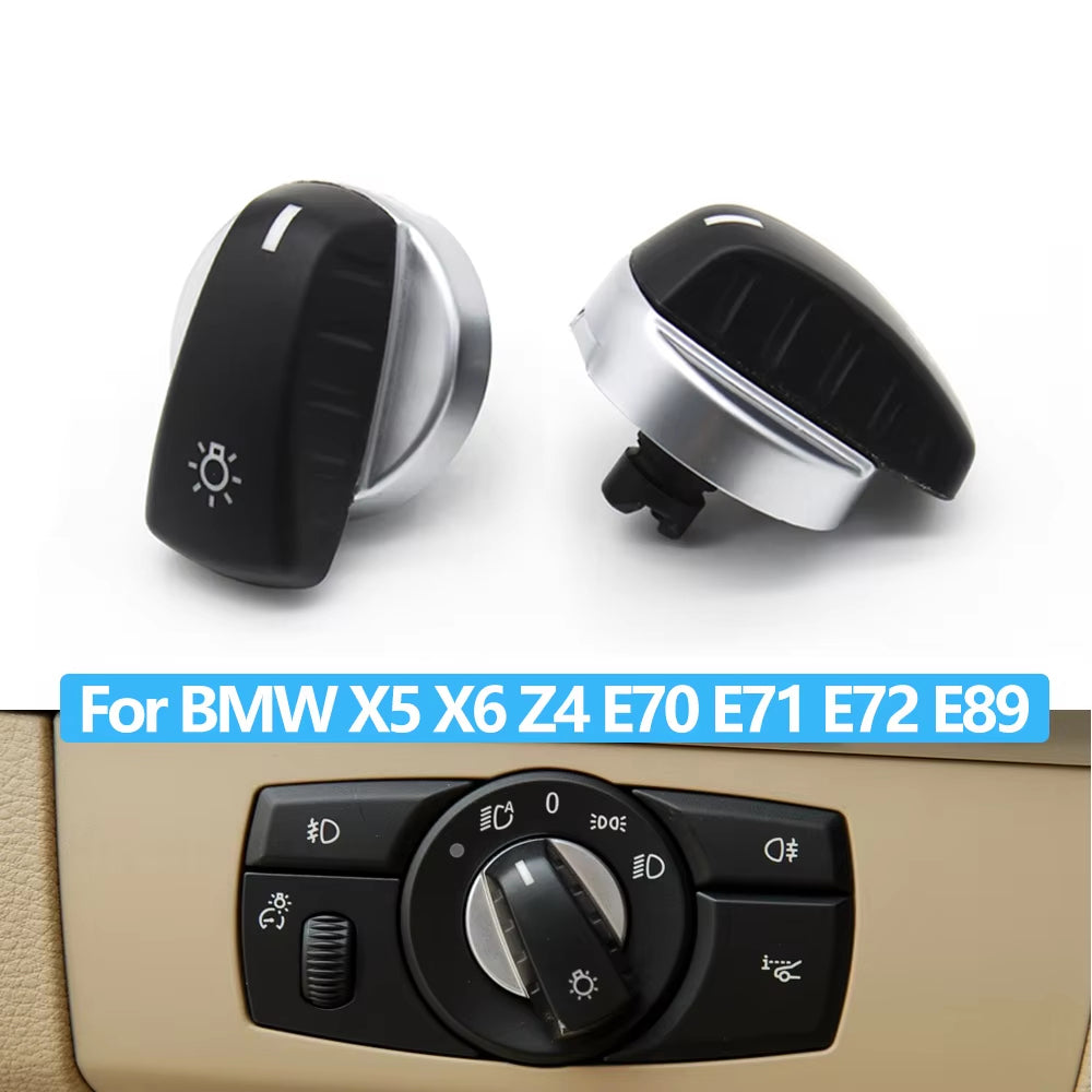 Car Head Lamp Headlight Rotary Switch Knob Button For BMW X5 X6 Z4 E70 E71 E72 E89 2007-2013