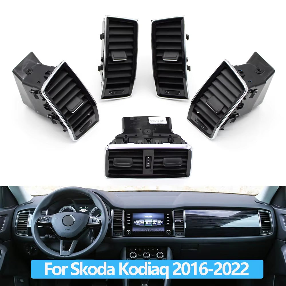 Car Front Rear Dashboard Air Conditioning AC Vent Grille Assembly For Skoda Kodiaq 2016-2022 56G819701,56G819702,56G820951