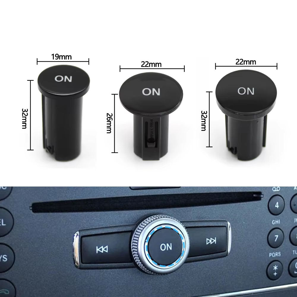 Car Front Console Radio CD Player Button Knob ON Button Switch Cap For Mercedes Benz W204 X204 W212 W207 W218 W166 W156 W172