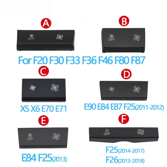 Dashboard Air Conditioner Fan Wind Volume Button Capes For BMW 1 2 3 4 X1 X3 X5 X6 Series F20 F30 F35 F80 F25 F26 E70 E84 E90