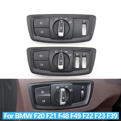 Car Front HeadLamp Rotary Foglight Button Headlight Switch Cover Panel For BMW 1 2 Series F20 F21 F22 F23 X1 F48 F49 X2 F39