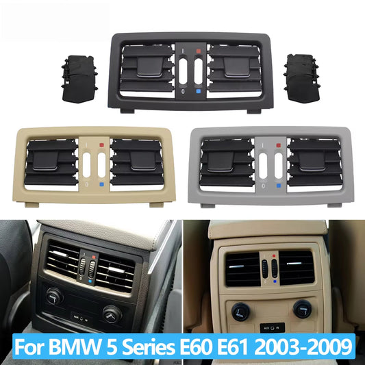 E60 E61 Car Rear Center Console Air Conditioning AC Vent Grille Cover Air Vent Panel For BMW 5 Series E60 E61 545i 550i