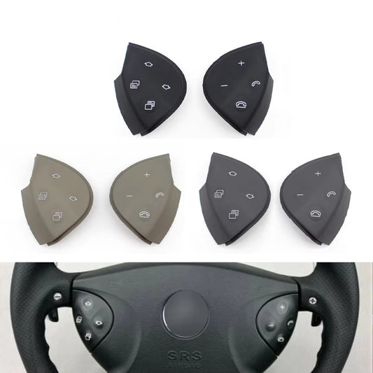 LHD RHD Car Steering Wheel Switch Control Button Trim Cover For Mercedes Benz E Class W211 E320 E350 E550 2003-2006