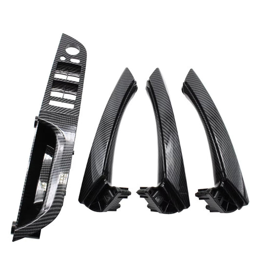 LHD Left Hand Driver Carbon Fiber Interior Door Pull Handle Armrest Panel Full Set For BMW 3 Series E90 E91 316 318 320 325 328