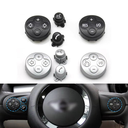 2PCS Car Steering Wheel Multifunction Cruise Control Switch Button Cover For BMW Mini Cooper Paceman R55 R56 R57 R58 R59 R60 R61