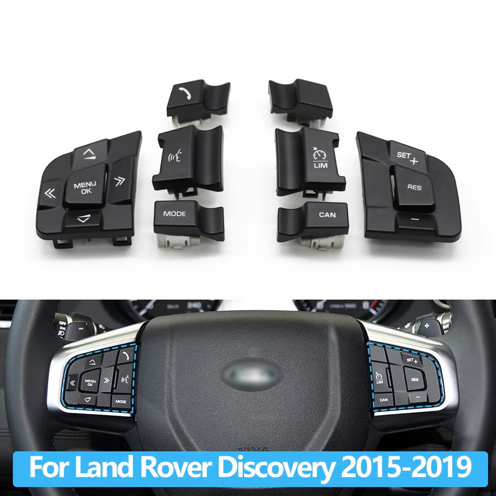 Car Steering Wheel Button Multi-function Control Switch Buttons Cover For Land Rover Discovery Sport 2015-2019