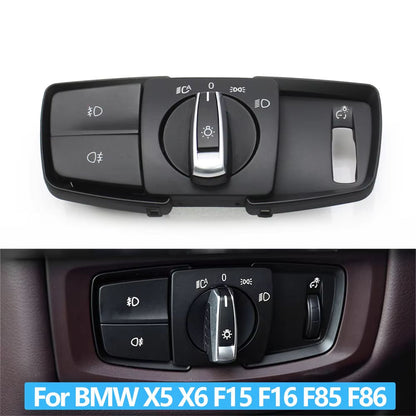 Car Front HeadLamp Rotary Foglight Button Headlight Switch Cover Panel For BMW 2 Series F45 F46 X5 X6 F15 F16 X5M X6M F85 F86