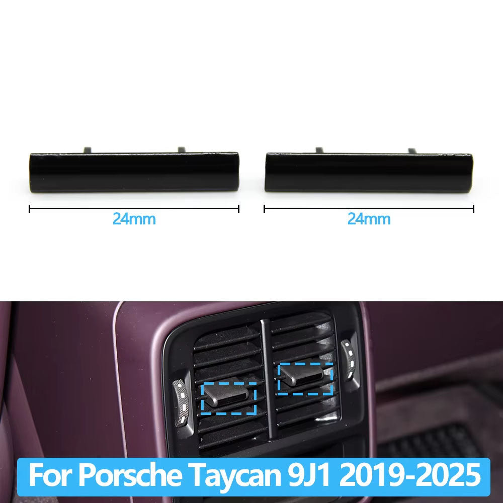 Black Car Rear Air Conditioning AC Vent Grille Air Vent Trim Strip For Porsche Taycan 9J1 2019 2020 2021 2022 2023 2025 2025