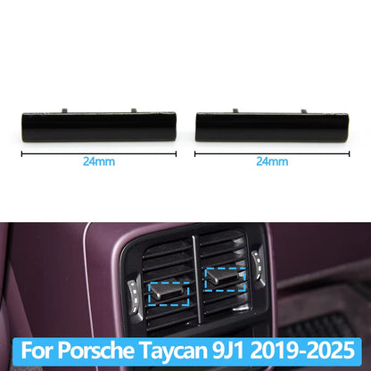 Black Car Rear Air Conditioning AC Vent Grille Air Vent Trim Strip For Porsche Taycan 9J1 2019 2020 2021 2022 2023 2025 2025