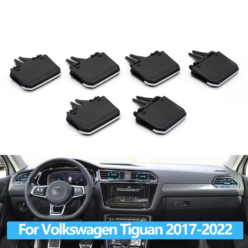 Car Front Air Conditioning AC Vent Grille Air Outlet Tab Clip Paddle Adjust Repair Kit For VW Volkswagen Tiguan 2017-2022