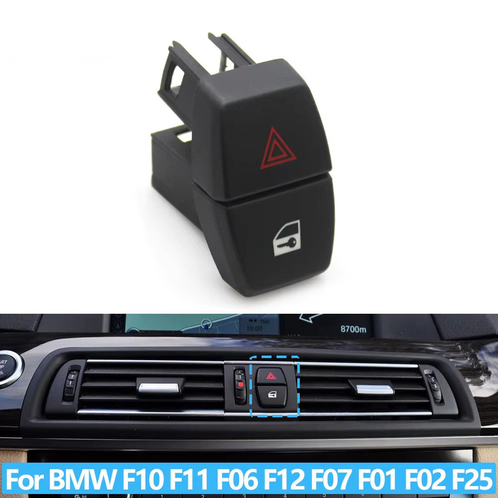 Car Danger Flash Signal Hazard Light Warning Switch Button Cover For BMW 5 6 7 X3 Series F07 F06 F12 F13 F10 F11 F01 F02 F04 F25