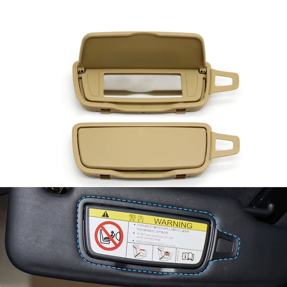 Car Left Right Sun Visor Vanity Mirror Cover Assembly For Porsche Boxster Cayman 911 981 982 991 718 982857551,982857551T