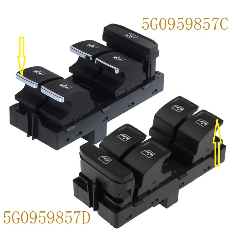 5G0959857D Master Window Lifter Control Switch Car 5G0959857C For Volkswagen Golf Skoda Superb BJ 2015 2016 2017