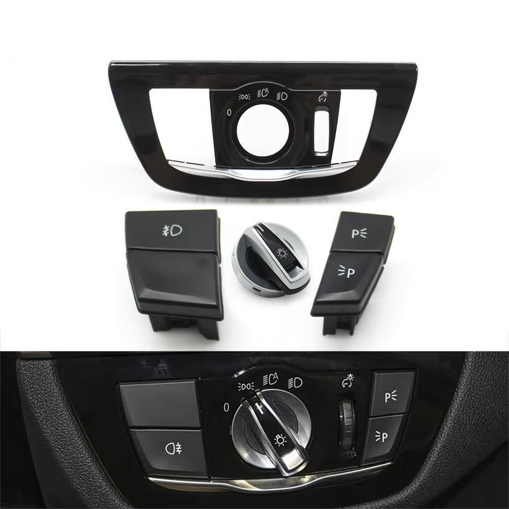 Car HeadLamp Rotary Foglight Button Headlight Switch Cover Panel For BMW 5 6GT Series G30 G31 M5 F90 G32 2017-2022