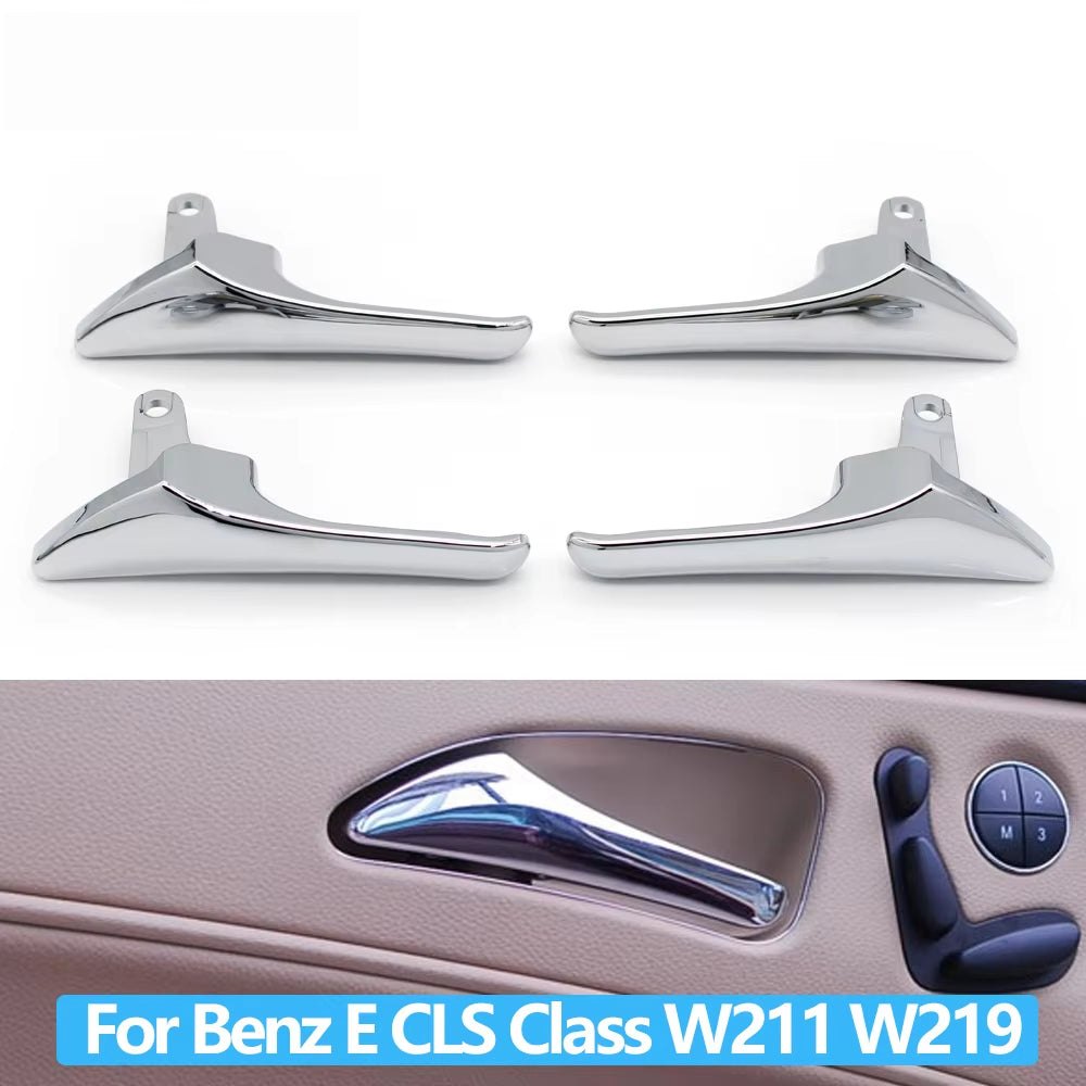 Car Interior Front Rear Left Right Chrome Door Handle For Mercedes Benz E CLS Class W211 W219 E320 E500 E63 AMG 2117660124
