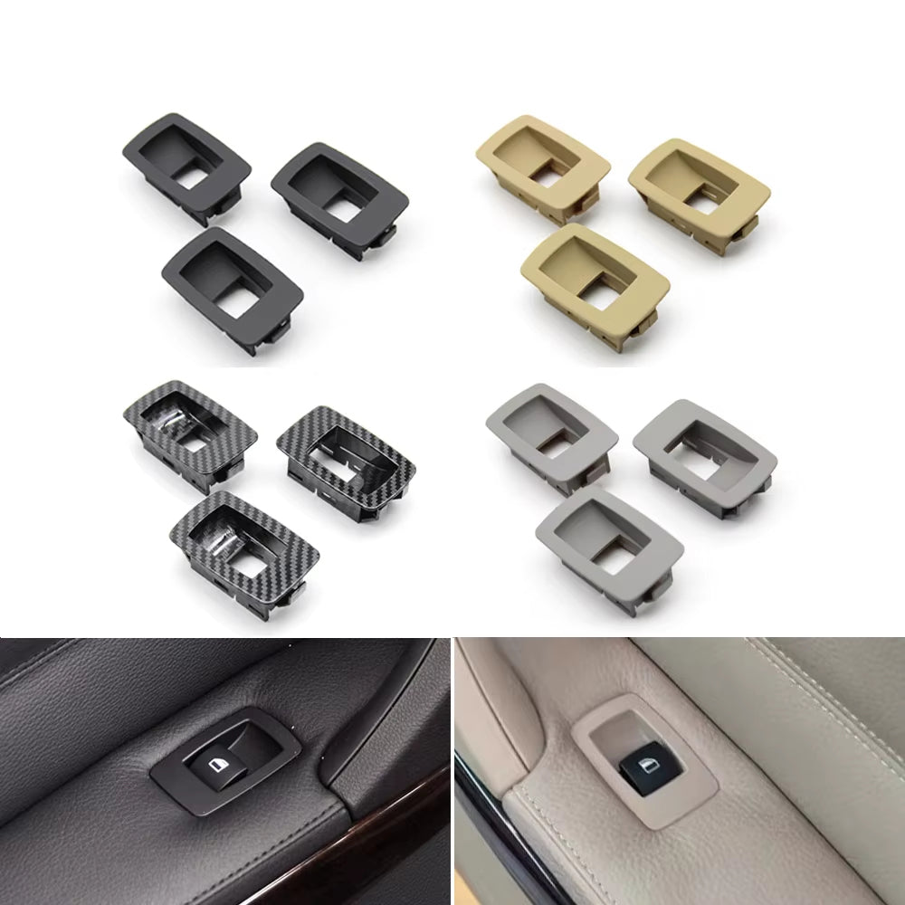 3pcs Front Rear Passenger Door Window Switch Cover Panel Replacement For BMW 3 Series E90 E91 316 318 320 325 328i 2004-2012