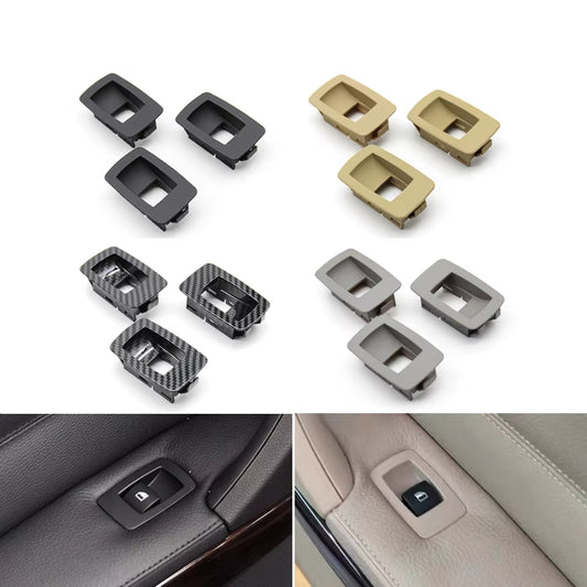 3pcs Front Rear Passenger Door Window Switch Cover Panel Replacement For BMW 3 Series E90 E91 316 318 320 325 328i 2004-2012