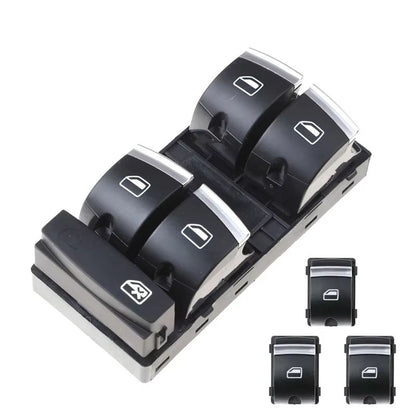 New Chrome Master Window Switch For Audi A3 8P A6 S6 RS6 C6 Q7 2004-201 4F0959851H 4F0959855B 4F0 959 851H Button Console