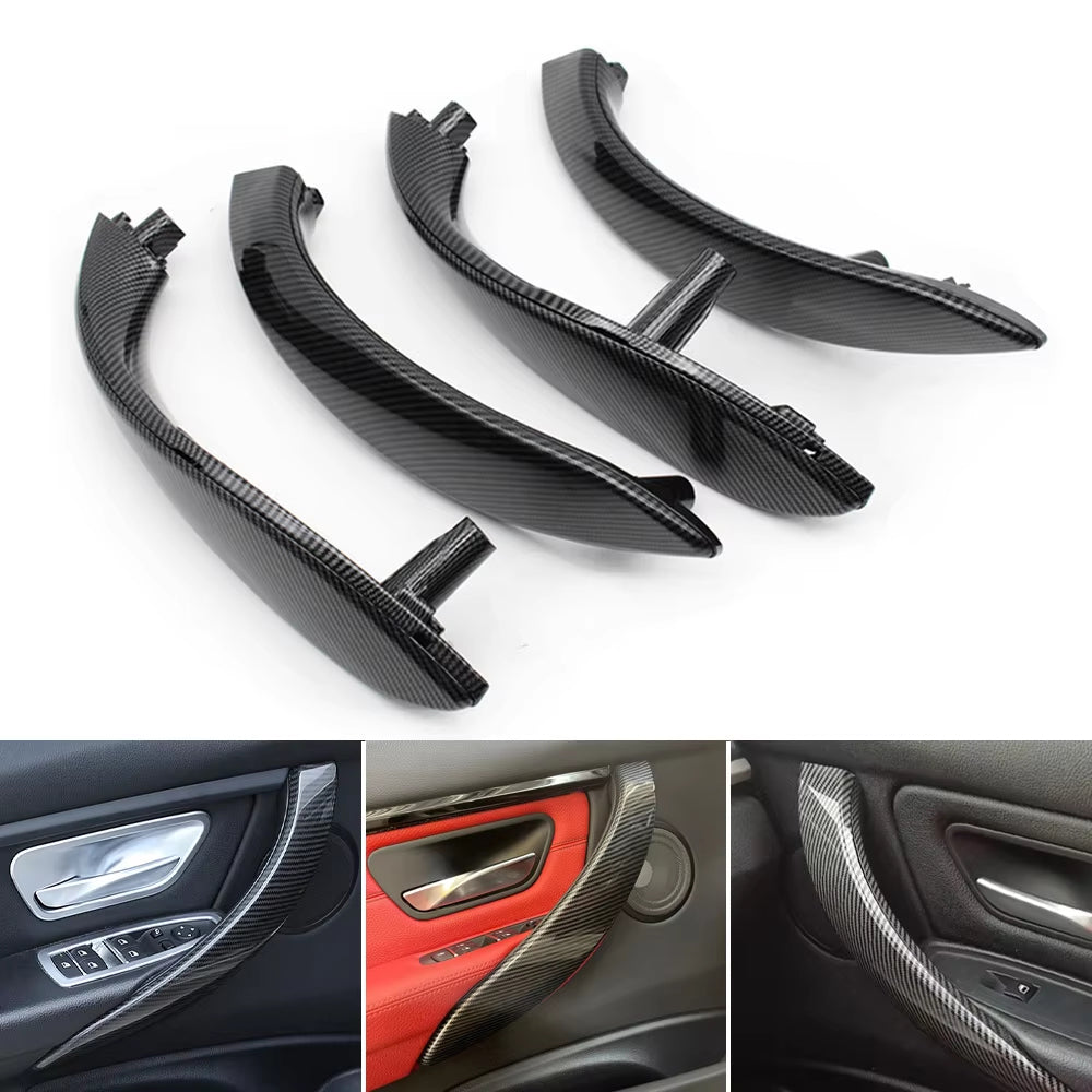 Carbon Fiber Car Door Pull Handle With Handle Outer Cover Trim For BMW 3 4 Series M3 M4 F30 F34 F36 F32 F33 F80 F82 F83