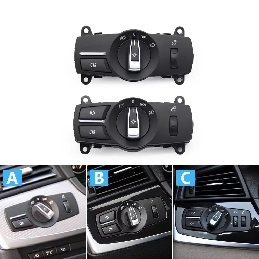 Car Headlight Headlamp Switch Control Assembly For BMW 5 6 7 X3 X4 F10 F11 F06 F12 F01 F02 F07 F25 F26 61319192744,61319204067